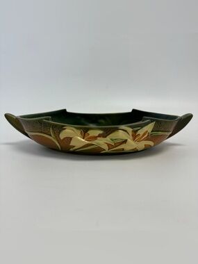 Roseville Pottery Console Bowl Zephyr Lily